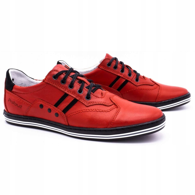 Polbut Zapatos casual hombre 1801L rojo con negro 1