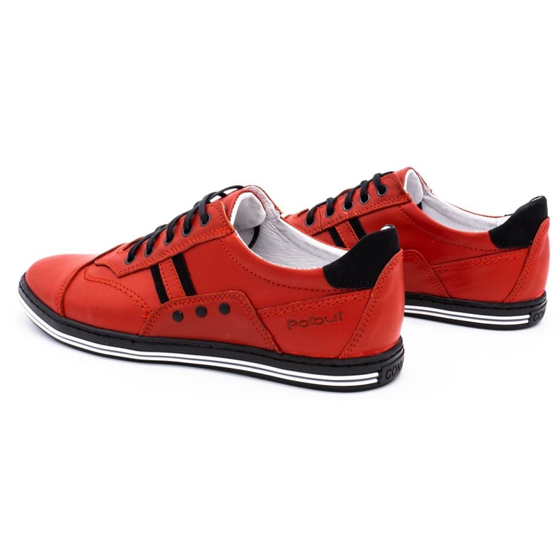 Polbut Zapatos casual hombre 1801L rojo con negro 2
