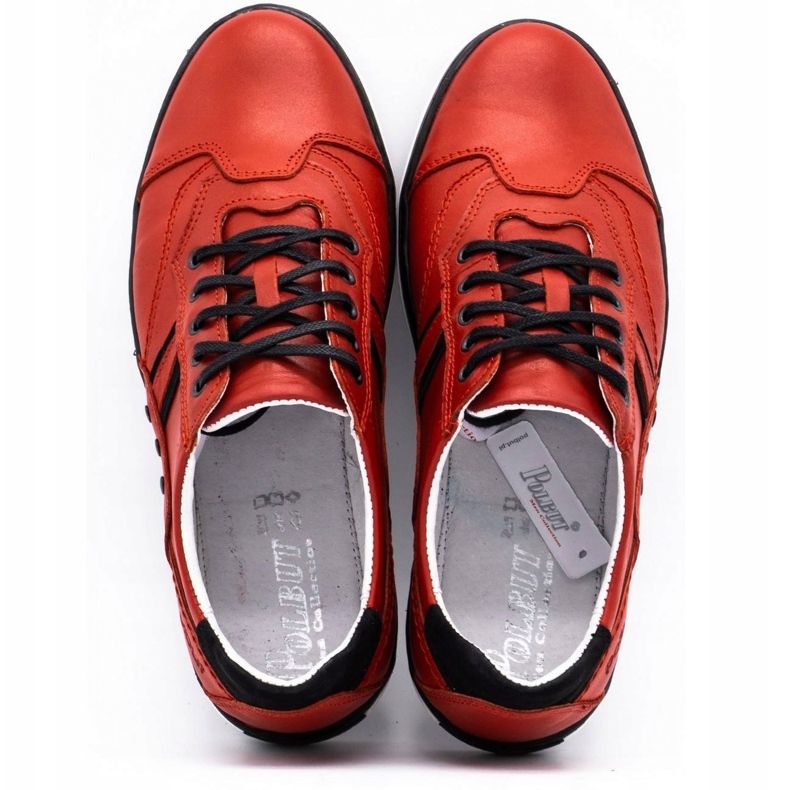 Polbut Zapatos casual hombre 1801L rojo con negro 3