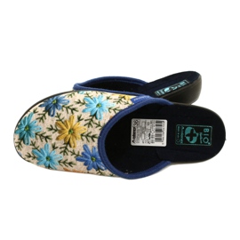 Pantuflas de Mujer con Flores Adanex 26743 Beige-Azul 5