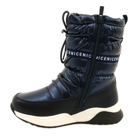 Botas de nieve para niños Miss Evento Waterproof 21DZ23-4325 negro azul marino 2