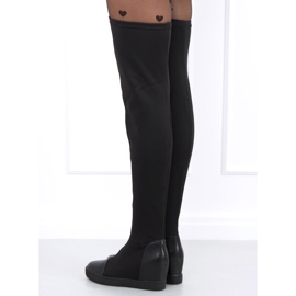 Botas de calcetín en la cuña Futura Black negro 2