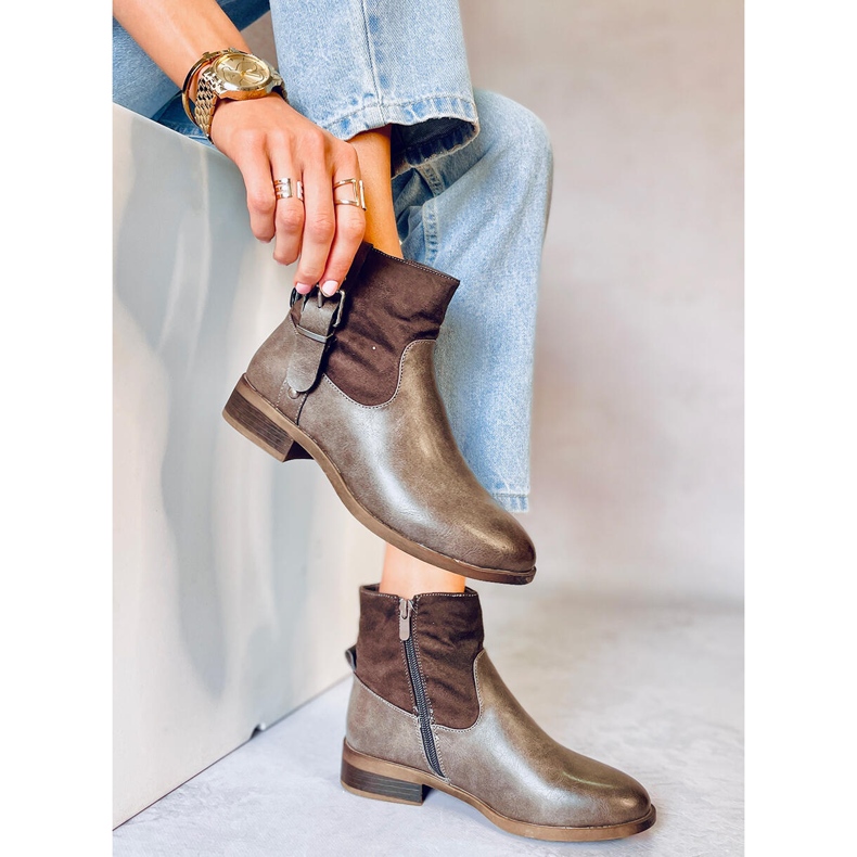 Botas de mujer Finu Khaki gris 1