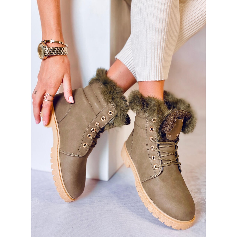 Botas Timber con aislamiento para mujer Well Green Black verde 1 Botas Timber con aislamiento para mujer Well Green Black verde 1