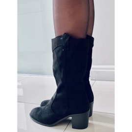 Botas de tacón ancho Mono Black negro 3
