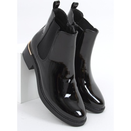 Botines Chelsea de mujer lacados Petit Black negro 5