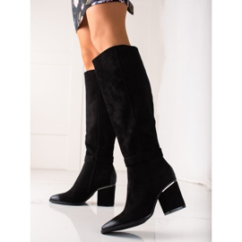 W. Potocki Botas negras de ante Potocki negro 3