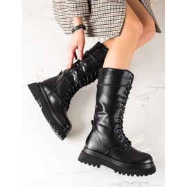 Seastar Botas altas con cuero ecológico negro 3