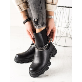 Goodin Botas abrigadas con cadenas negro 2 Goodin Botas abrigadas con cadenas negro 2
