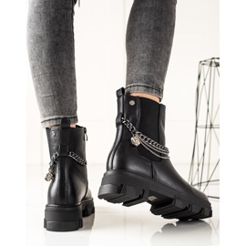 Goodin Botas abrigadas con cadenas negro 1 Goodin Botas abrigadas con cadenas negro 1