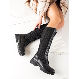 TRENDI Botas de trabajo acolchadas negro 2