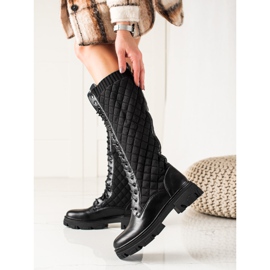 TRENDI Botas de trabajo acolchadas negro 3