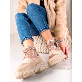 TRENDI Botas de nieve casuales beige 2