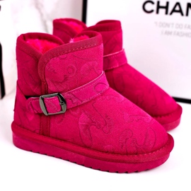 Apawwa Botas de nieve para niños con piel Fucsia Kawai rosado 1