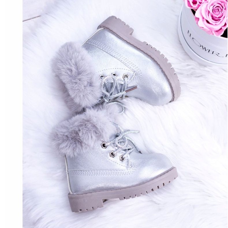 Botas Infantiles Silver Warm Trappers Fobos plata 1 Botas Infantiles Silver Warm Trappers Fobos plata 1