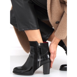 Botas de tacón, lacadas Flame Black Mirror negro 2