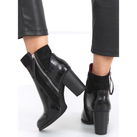 Botas de tacón, lacadas Flame Black Mirror negro 7