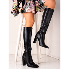 Seastar Botas clásicas de tacón alto negro 1