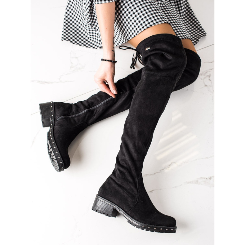 Lucky Shoes Botas con plataforma decorativa negro 1