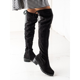 Lucky Shoes Botas con plataforma decorativa negro 3