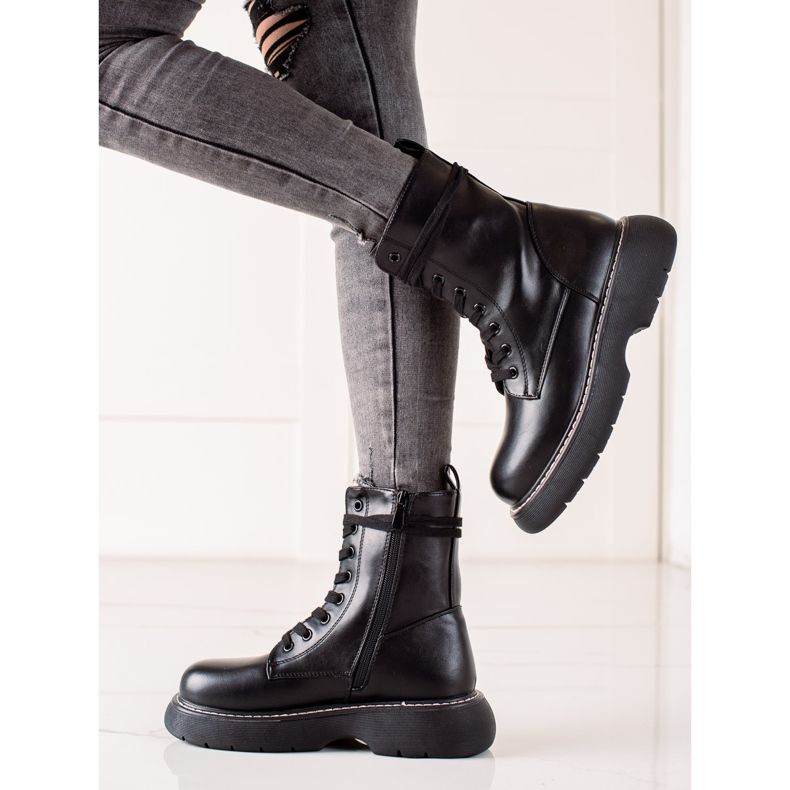 TRENDI Bolsas negras en la plataforma negro 1