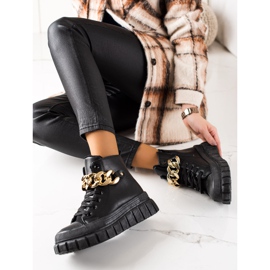 TRENDI Botas Calientes Zapatillas negro 2