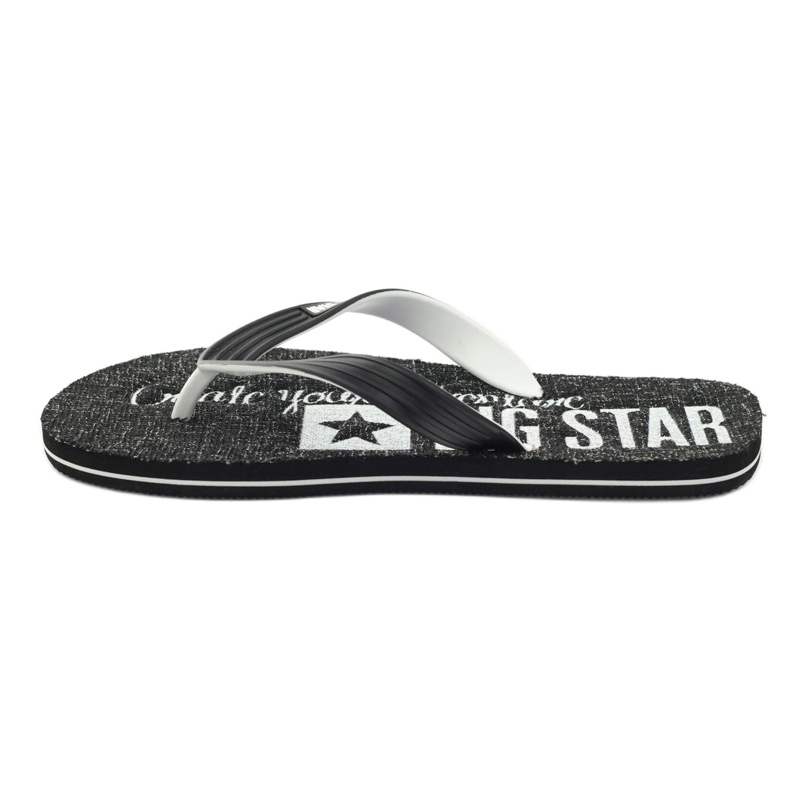 Big Star 174621 chanclas zapatos de hombre blanco negro 2