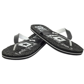 Big Star 174621 chanclas zapatos de hombre blanco negro 3