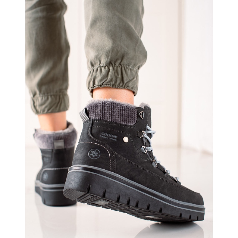 Goodin Tramperos casuales cómodos negro 1 Goodin Tramperos casuales cómodos negro 1