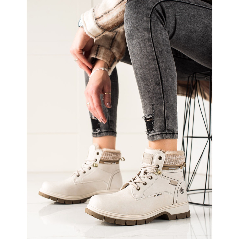 Goodin Tramperos deportivos cómodos beige 2