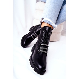 PE1 Botas de cuero negro Lilinth Warm 3