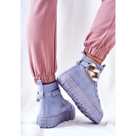 Zapatillas altas en la plataforma Evenia Blue azul 5