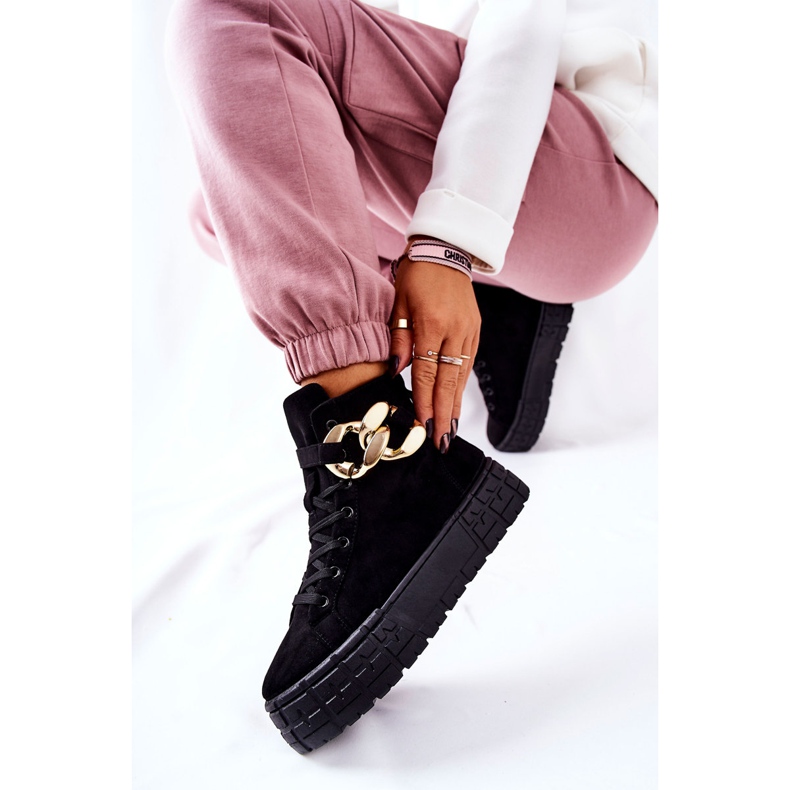 Zapatillas altas en la plataforma Evenia negra negro 1