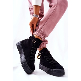 Zapatillas altas en la plataforma Evenia negra negro 3
