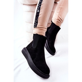 PS1 Botas Suede Booties Jodhpur en la plataforma Black Marissa negro 2