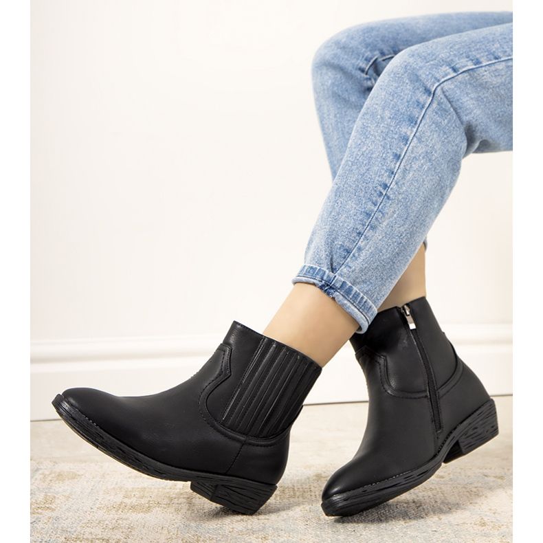 Botas cowboy calentitas Jolicoeur negras negro 1