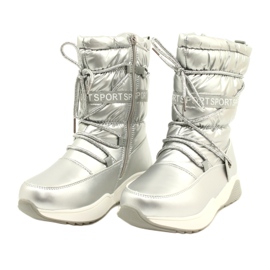 Botas de nieve impermeables para niños Miss Evento 21DZ23-4325 Silver plata 3