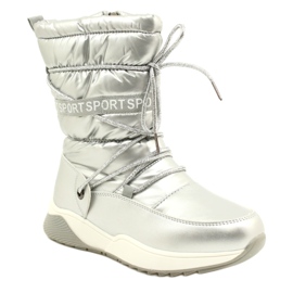 Botas de nieve impermeables para niños Miss Evento 21DZ23-4325 Silver plata 1