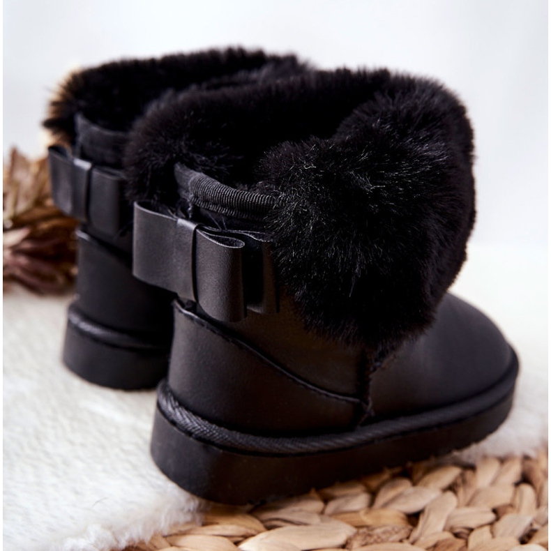 Botas de nieve para niños con pelo Negro Madie 2 Botas de nieve para niños con pelo Negro Madie 2