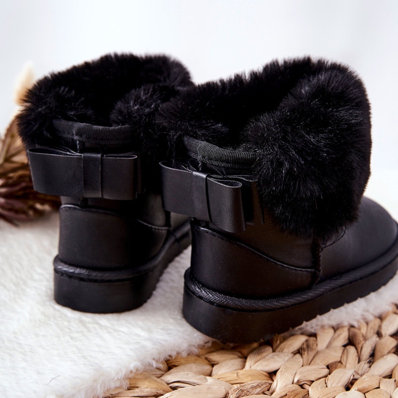 Botas de nieve para niños con pelo Negro Madie 1 Botas de nieve para niños con pelo Negro Madie 1