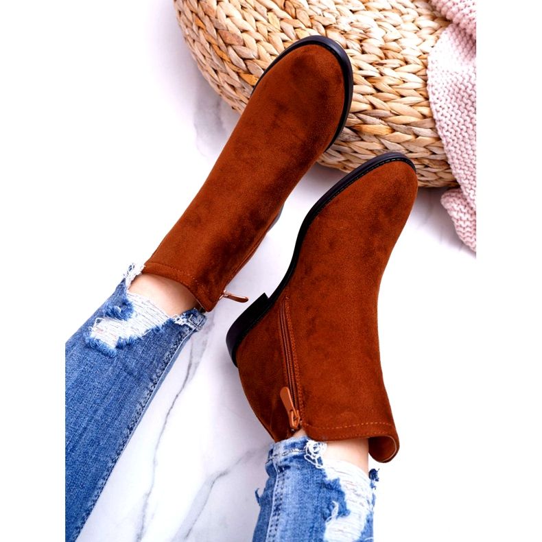 BUGO Botas De Cuña De Mujer Ante Camel Tema marrón 5