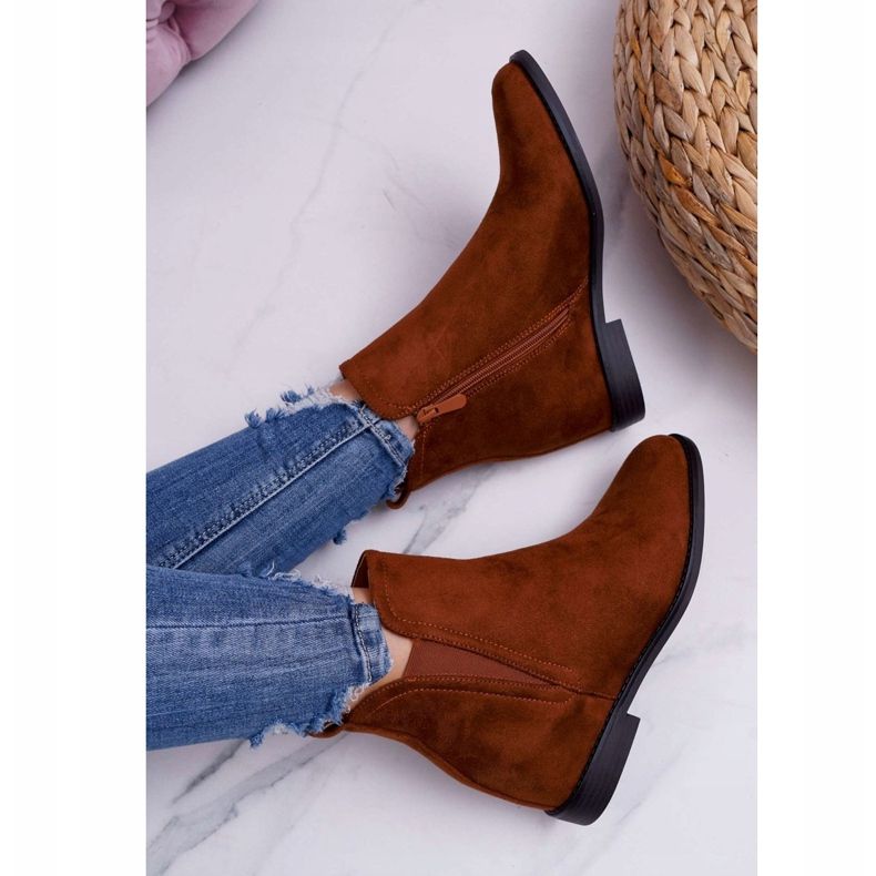 BUGO Botas De Cuña De Mujer Ante Camel Tema marrón 6