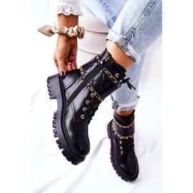 Botas De Trabajo Negras Con Cadena Caleanor Negra negro 5