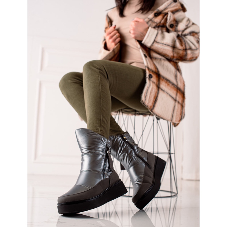 Weide Botas de nieve cálidas y cómodas negro 2