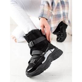 TRENDI Botas de nieve deportivas negro 2