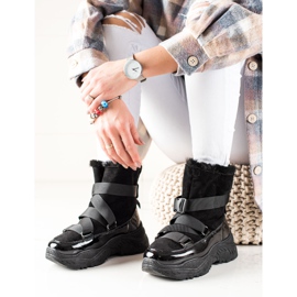 TRENDI Botas de nieve deportivas negro 1