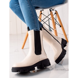 Goodin Botas altas de moda beige 3
