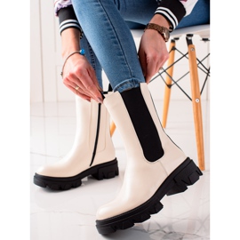 Goodin Botas altas de moda beige 1