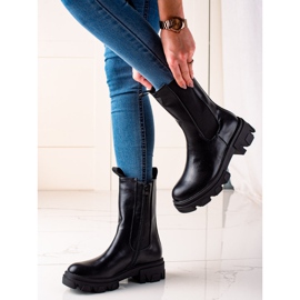 Goodin Botas altas de moda negro 2 Goodin Botas altas de moda negro 2