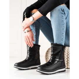 TRENDI Botas de nieve clásicas en la cremallera negro 1 TRENDI Botas de nieve clásicas en la cremallera negro 1